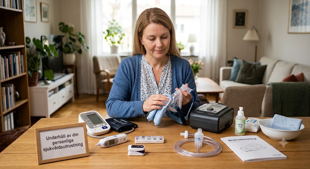 Vedlikehold av ditt personlige sykepleieutstyr