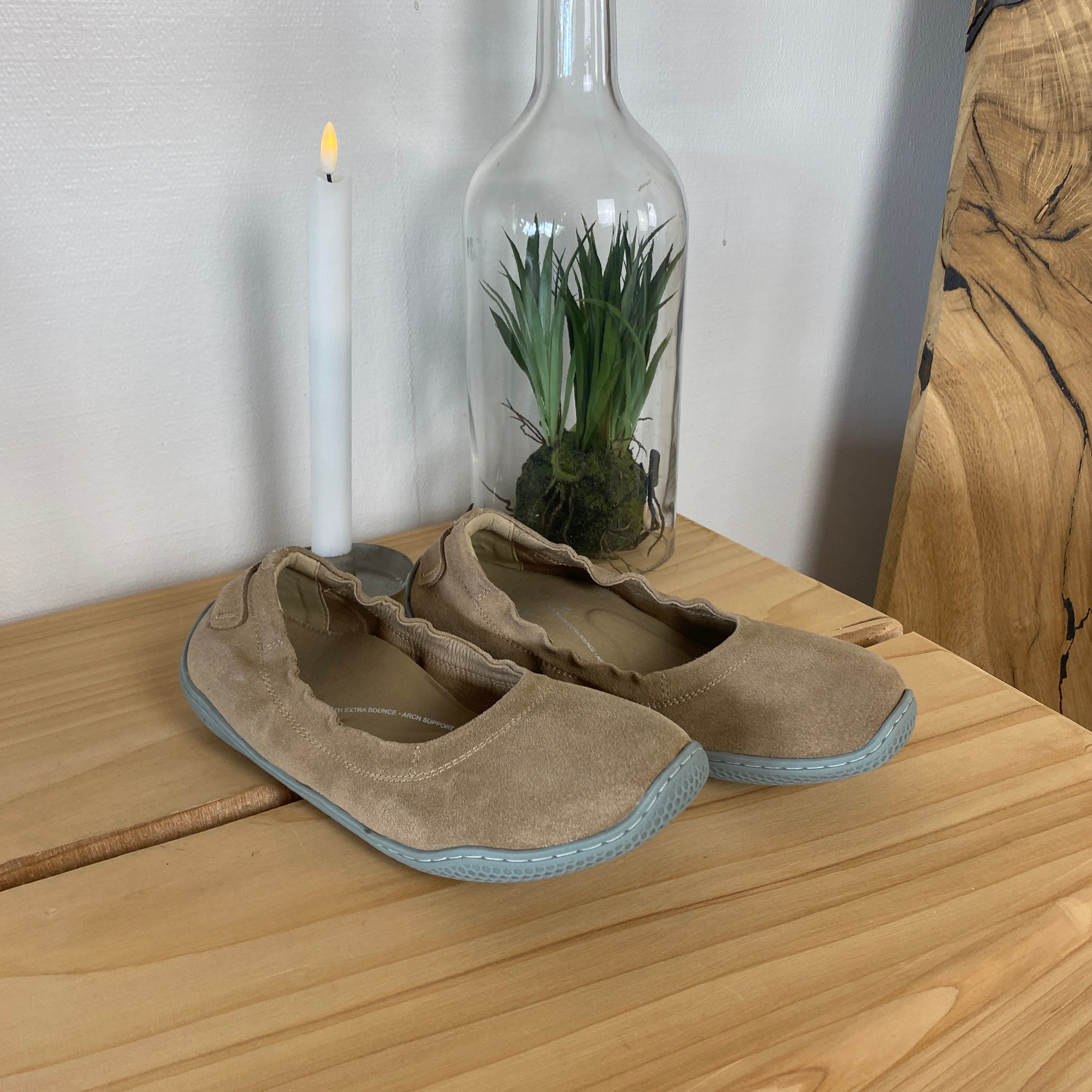 Green Comfort Leeds Lucca barfotsko i sand – naturlig bevegelse &amp; fleksibel komfort