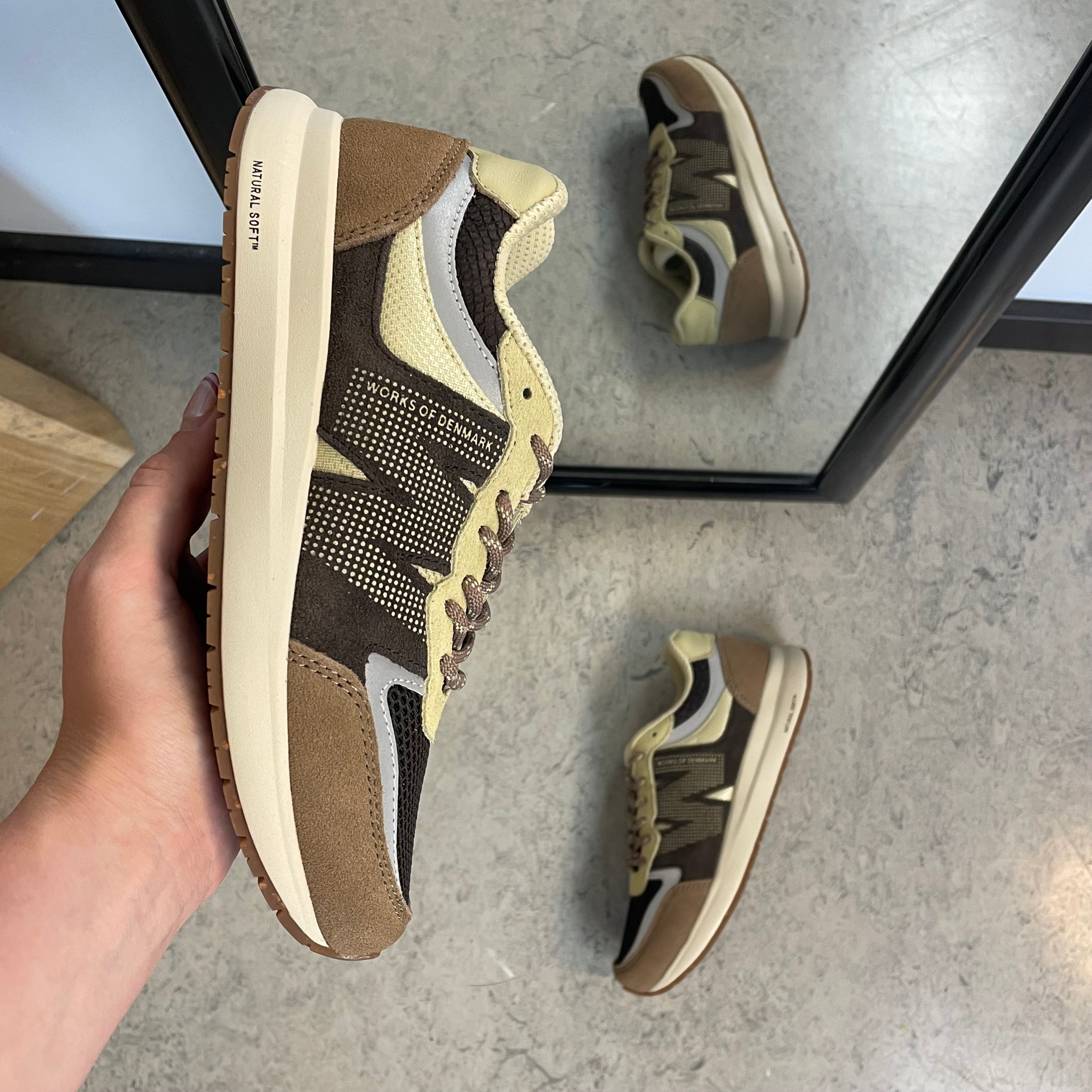 Woden Rigmor Open Mesh – lett og pustende sneaker i Chocolate Multi