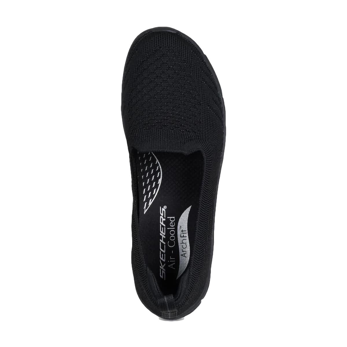 Svart ballerina med Arch Fit fra Skechers