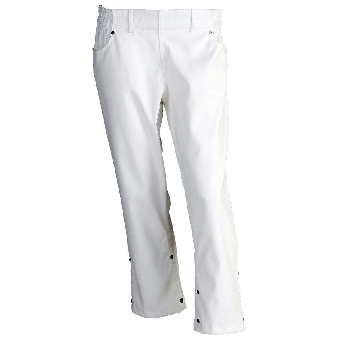Nybo Hvite Unisex Harmony Capribukser — Pull-on med elastikk