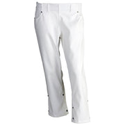 Nybo Hvite Unisex Harmony Capribukser — Pull-on med elastikk