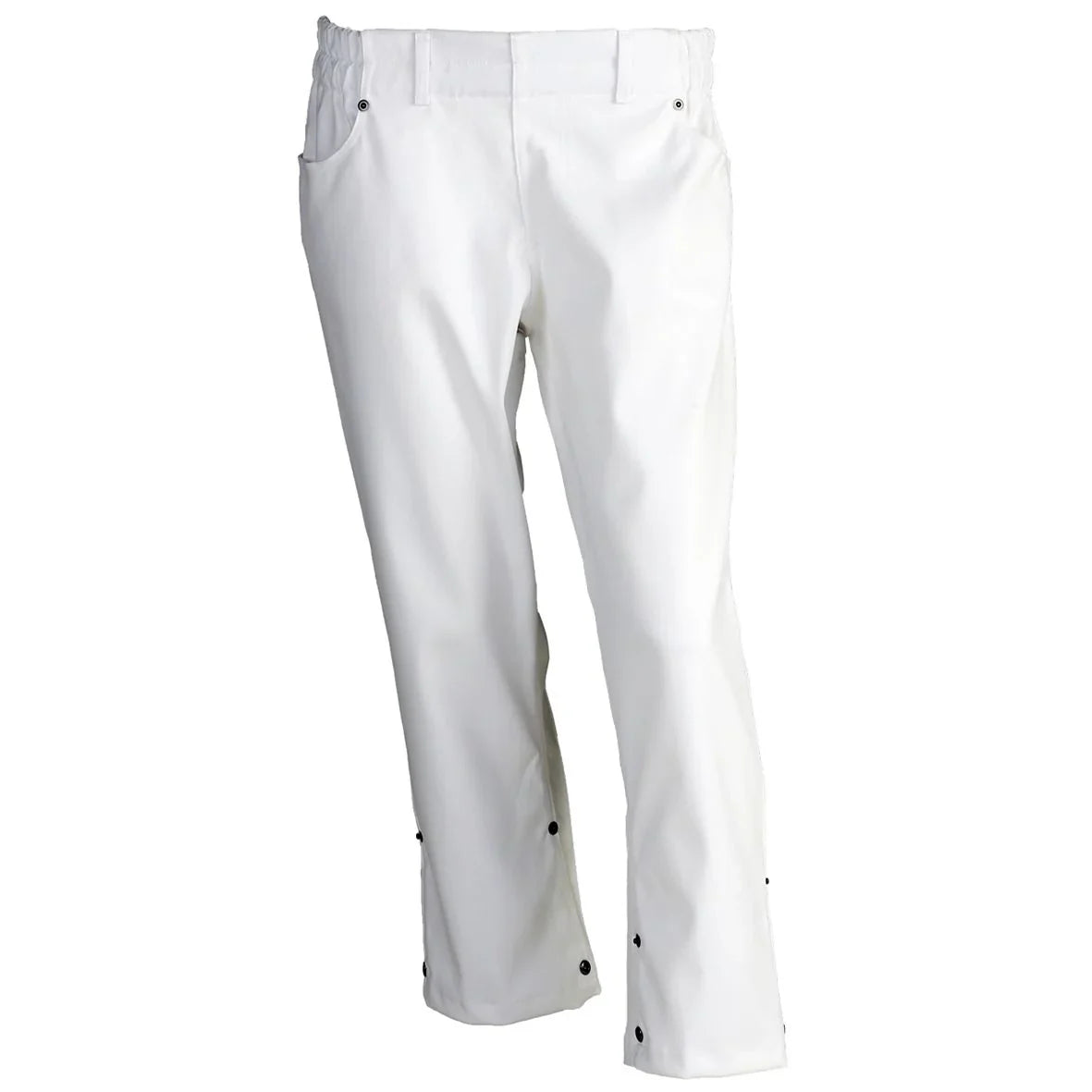 Nybo Hvite Unisex Harmony Capribukser — Pull-on med elastikk