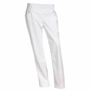 Nybo hvite unisex Club-Classic-bukser — pull-on, elastikk og komfort