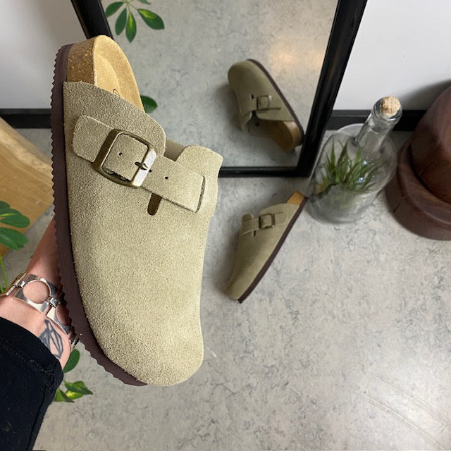 Gråbrune clog-sandaler fra Cph-Copenhagen