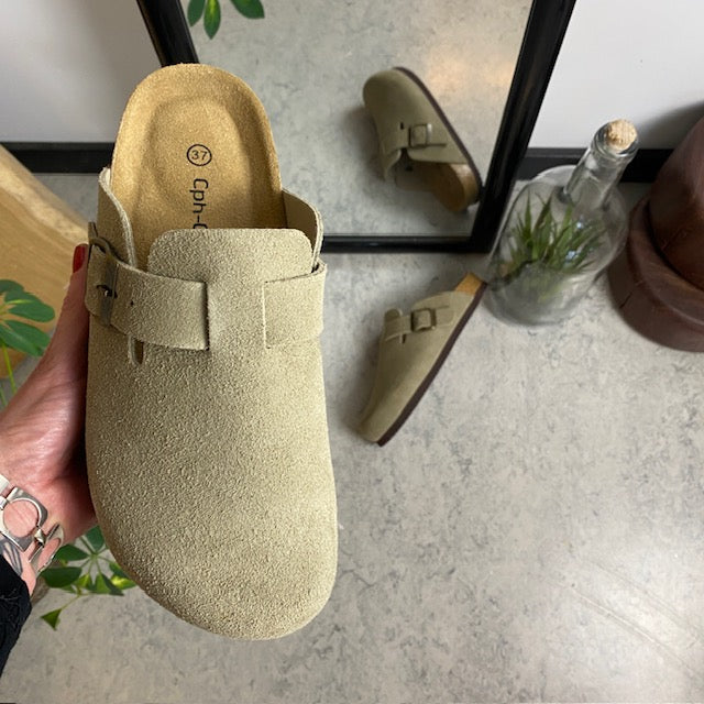 Gråbrune clog-sandaler fra Cph-Copenhagen