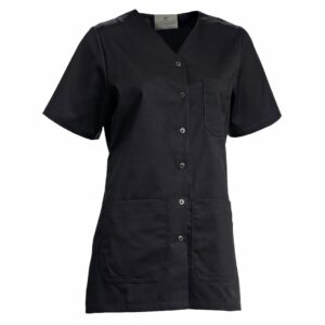 Nybo Charisma dametunika, Navy - V-hals og sideslits