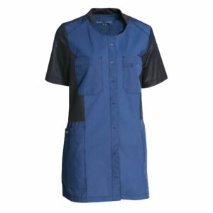 Nybo Navy dametunika — Sporty Mix, pustende, stretch, justerbar midje
