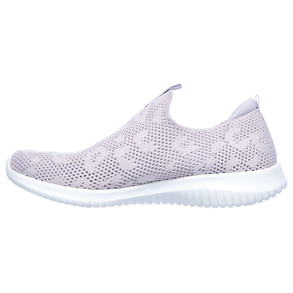 Lavendelfarget hjemmesko i strikk fra Skechers