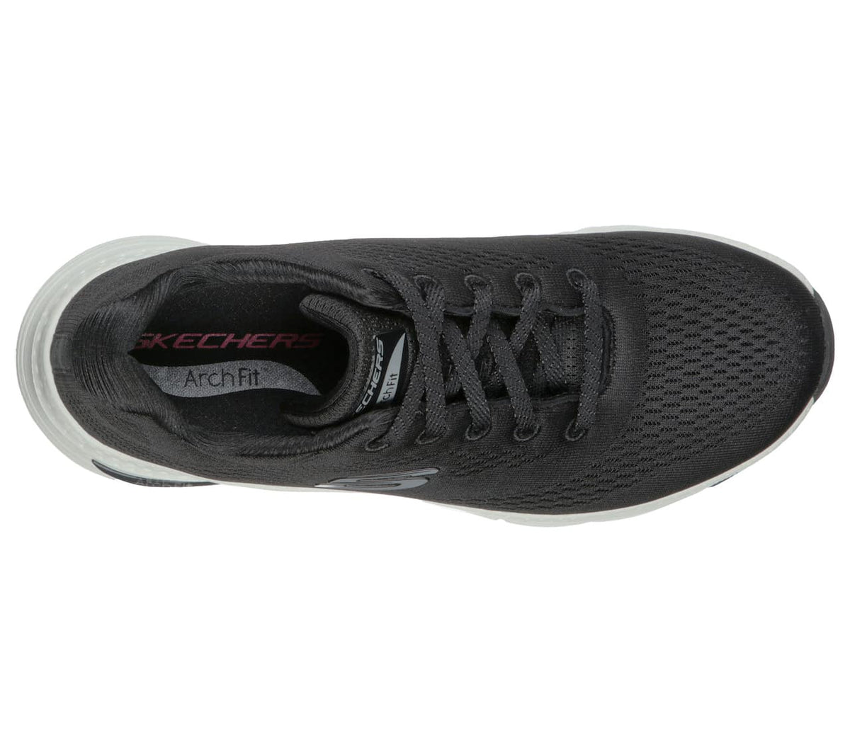 Svart sneaker med støttende innersåle fra Skechers