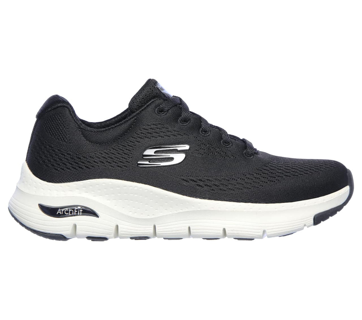 Svart sneaker med støttende innersåle fra Skechers