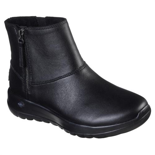 Sort skinnstøvel med glidelås fra Skechers