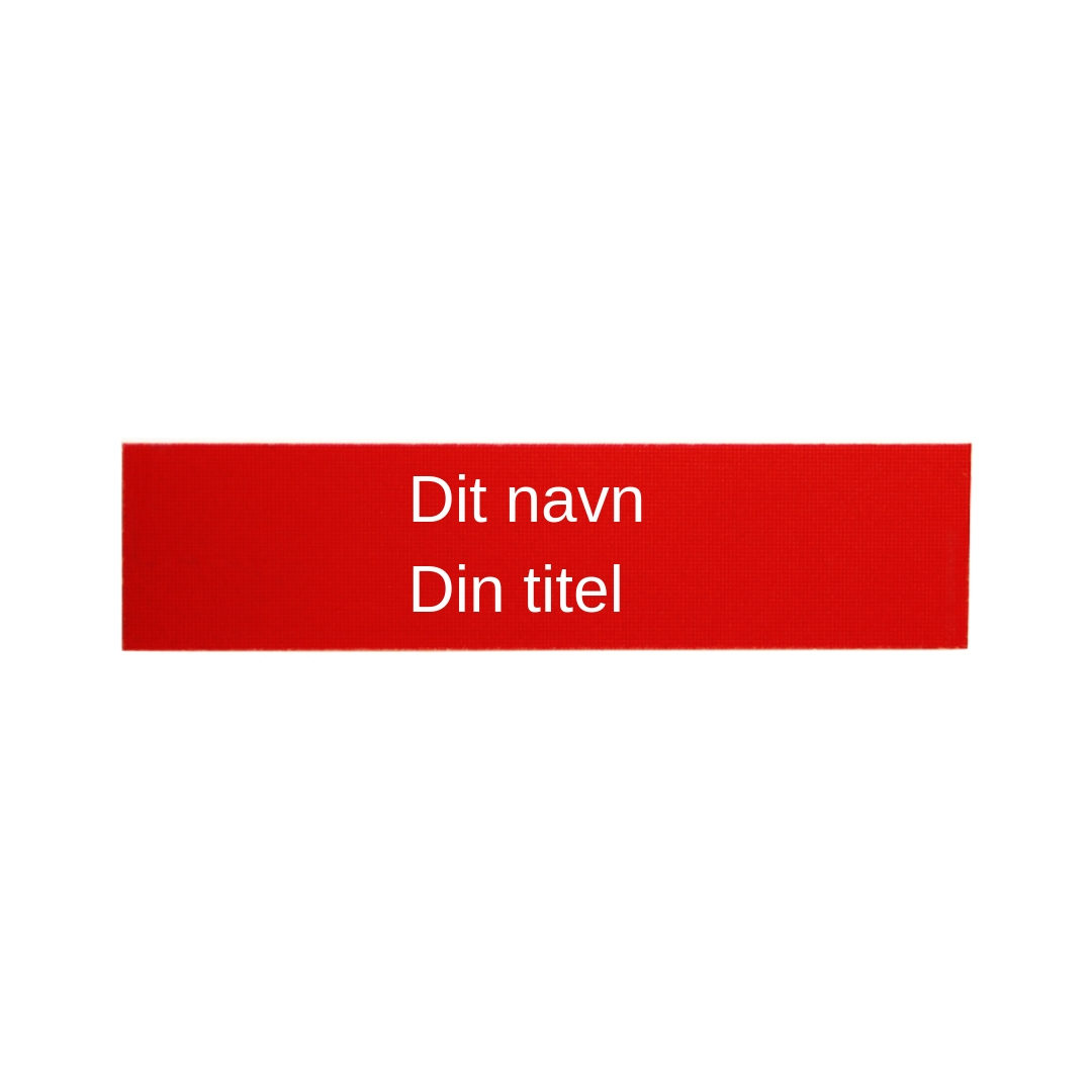 Navneskilt med militærklemme