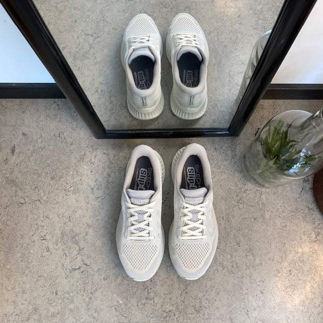 Hvite Skechers Slip-ins til herre