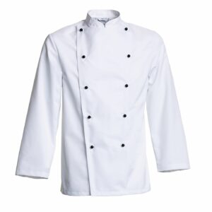 Nybo Delight unisex kokkejakke i hvitt – klassisk passform