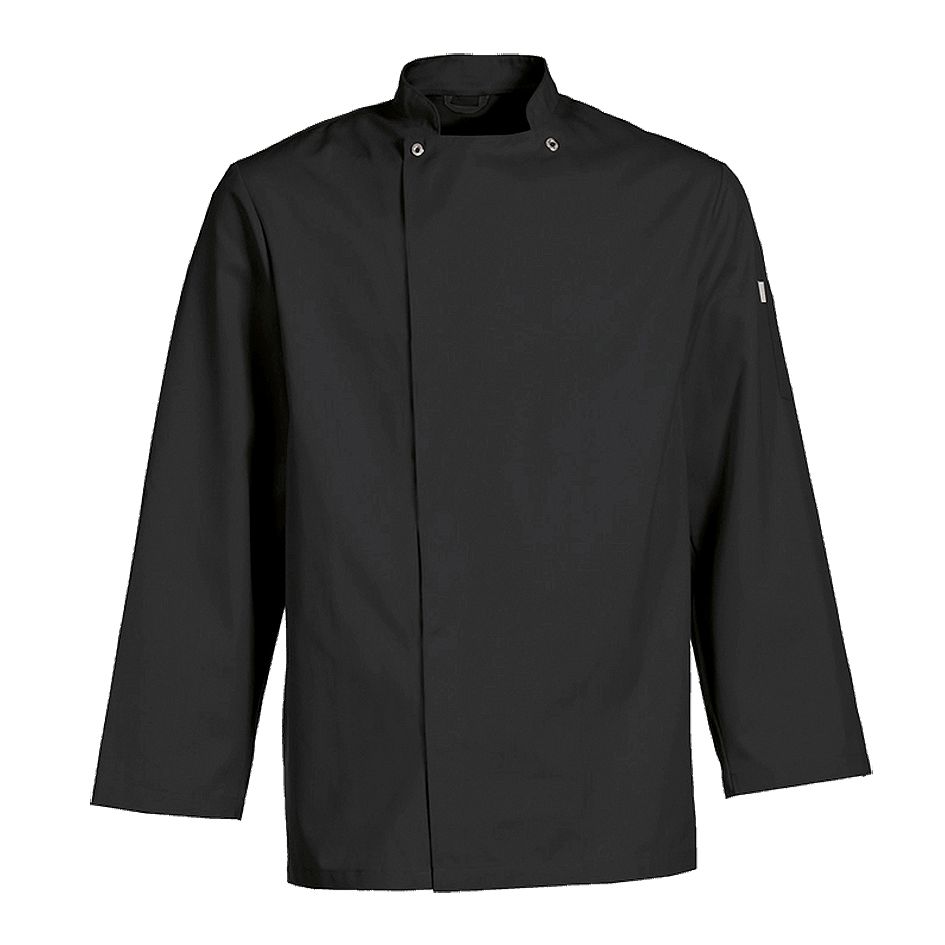 Nybo Svart Unisex Taste kokkejakke, langermet, slitesterk