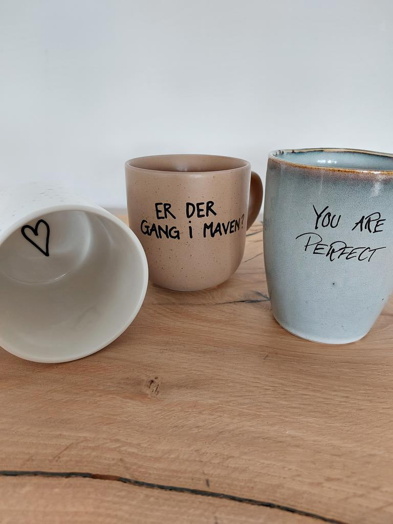 Kopp 'Kaffe til deg' – grå