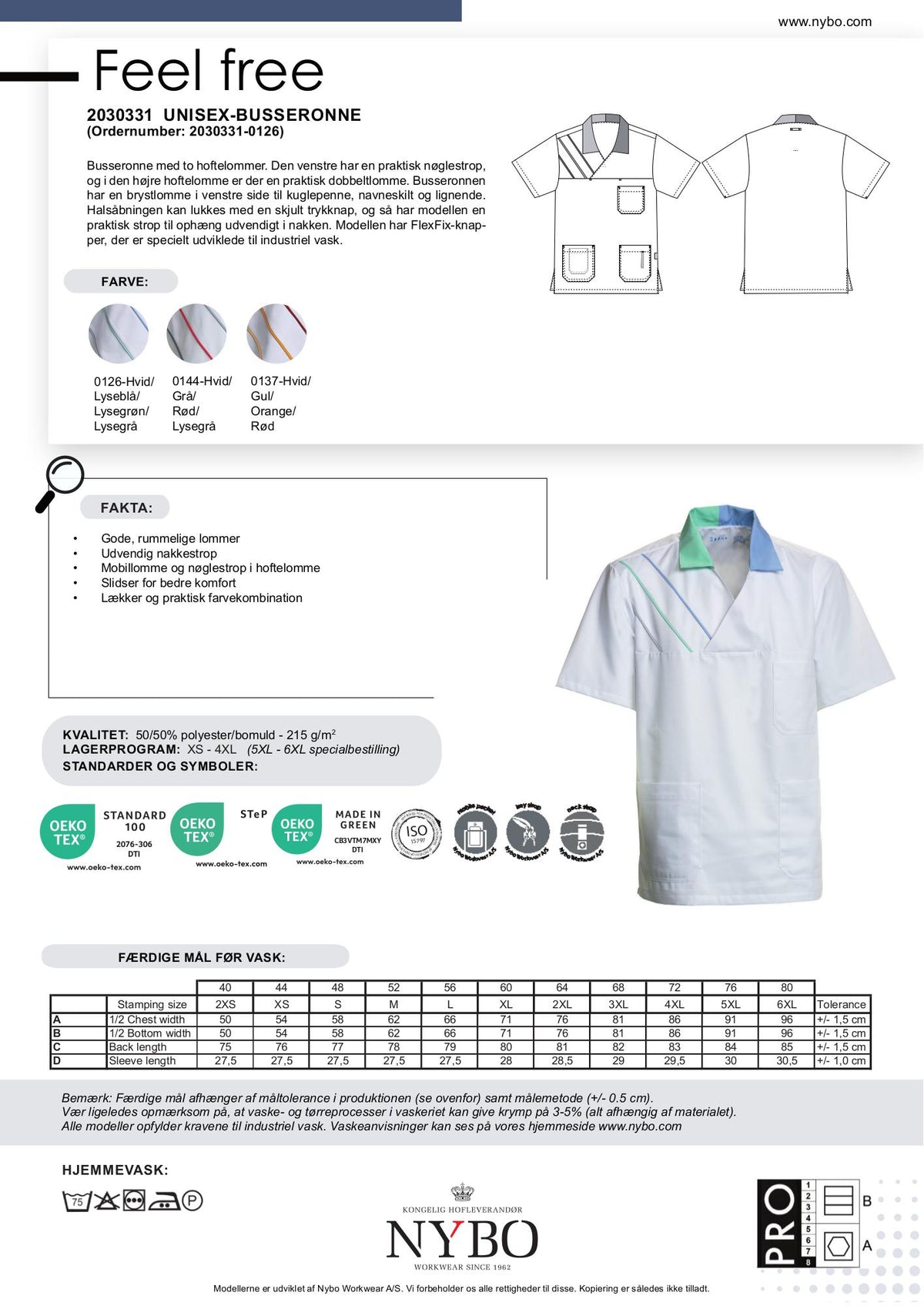 Nybo Hvit/Lysegrønn/Lyseblå Unisex Feel Free Busseronne