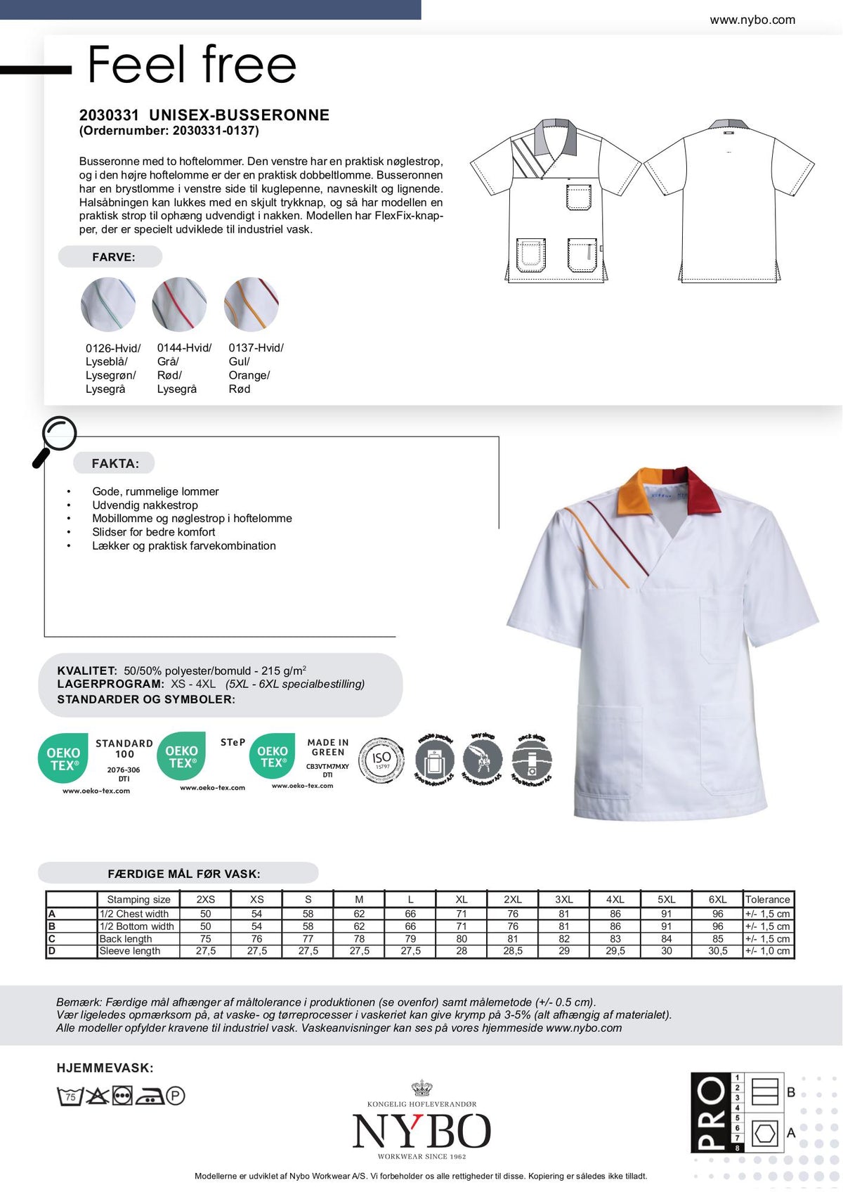 Nybo Hvit/Oransje/Rød Unisex Feel Free Busseronne