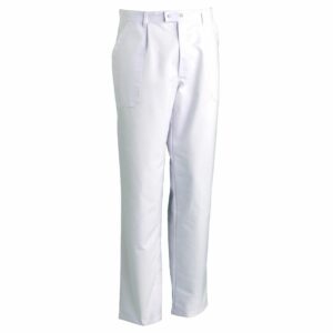 Nybo Hvite Herrebukser Club-Classic, Slitesterke, Fleksible Knapper