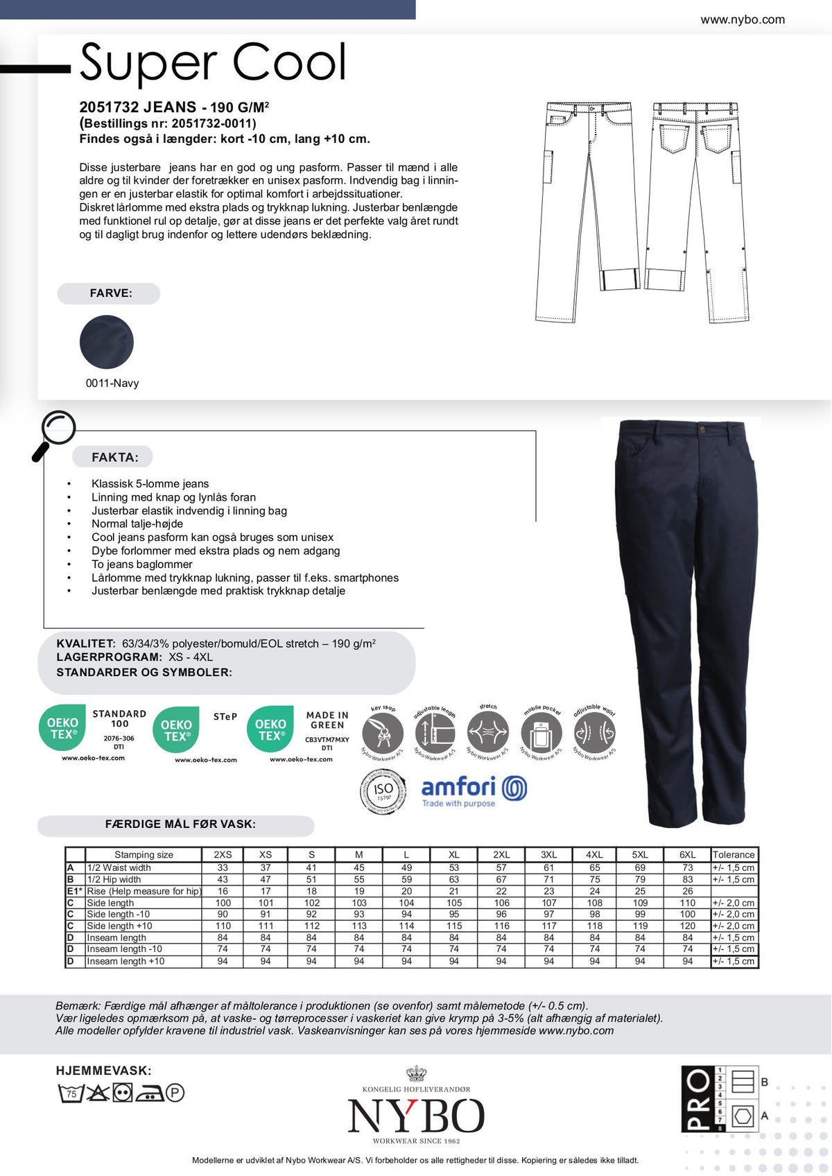 Nybo Navy Unisex Super Cool Jeans