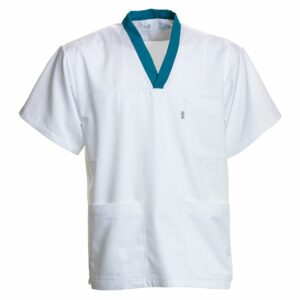 Nybo Hvit/Petrol Unisex Aqua Busseronne, slitesterk, V-utringning