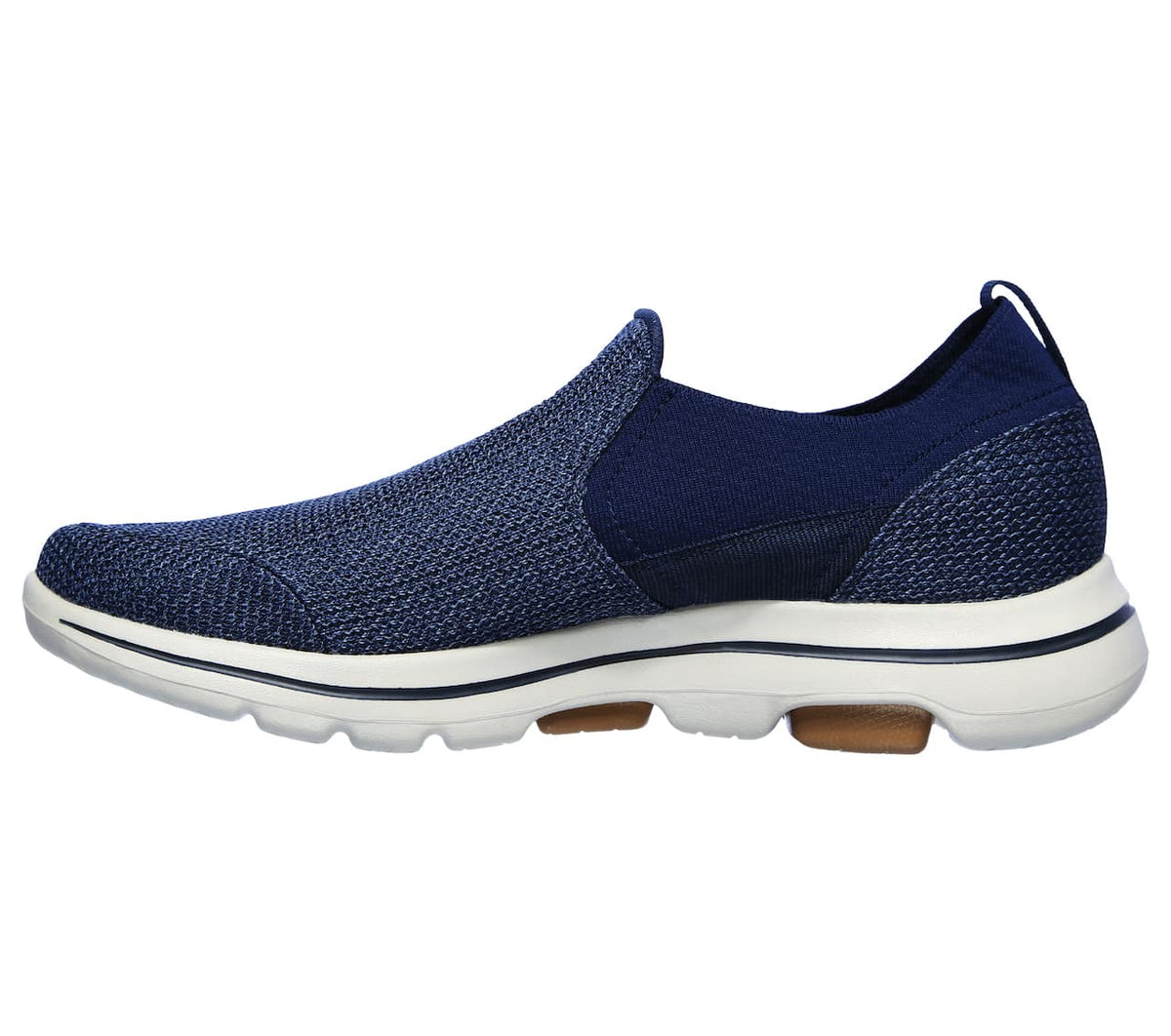 Navy hyttesko med slip-on-lukking