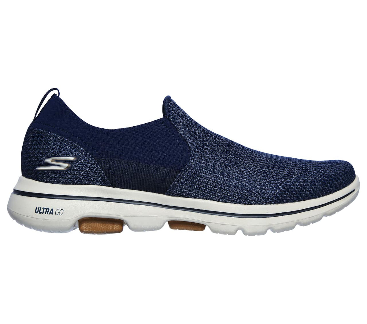 Navy hyttesko med slip-on-lukking