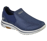 Navy hyttesko med slip-on-lukking