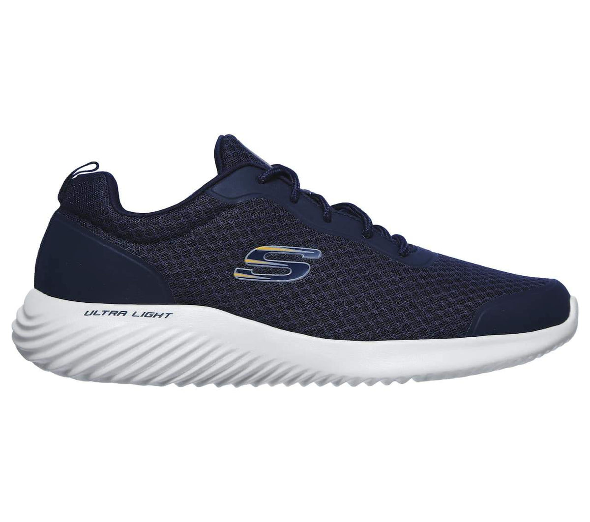 Lette mørkeblå snøresko til herre fra Skechers
