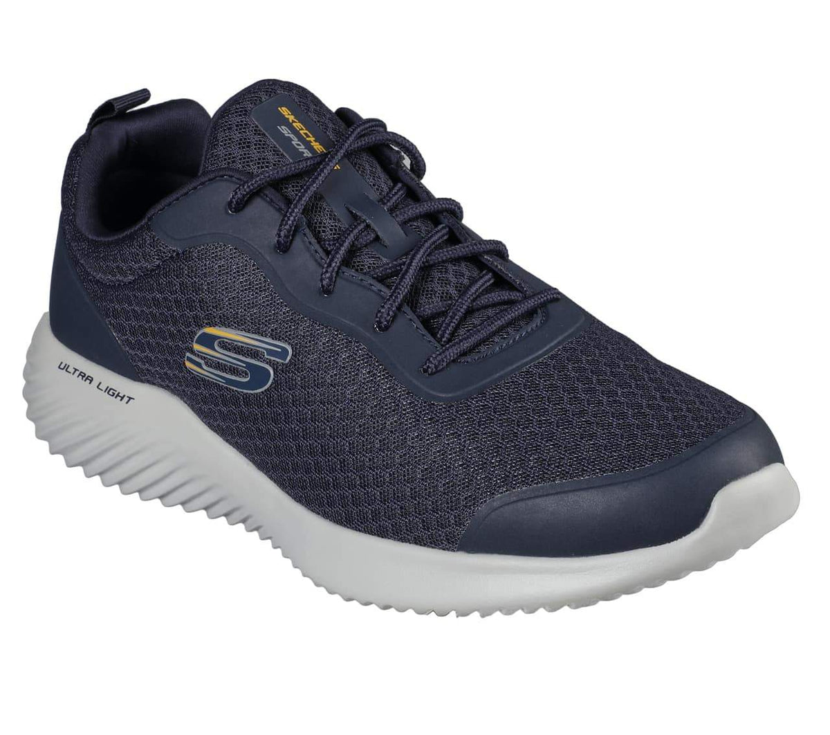 Lette mørkeblå snøresko til herre fra Skechers