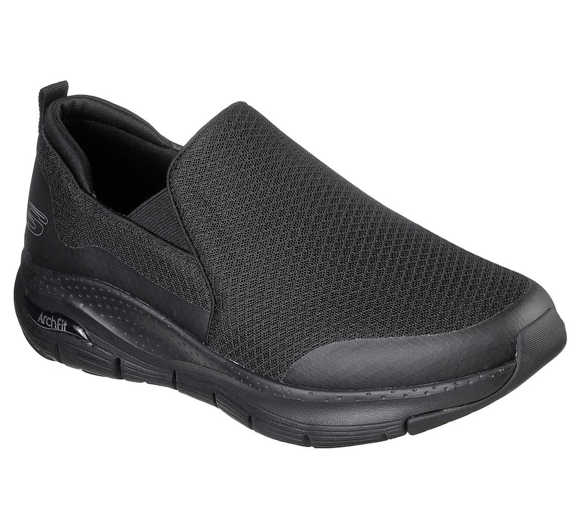 Svart bred herrehyttesko fra Skechers