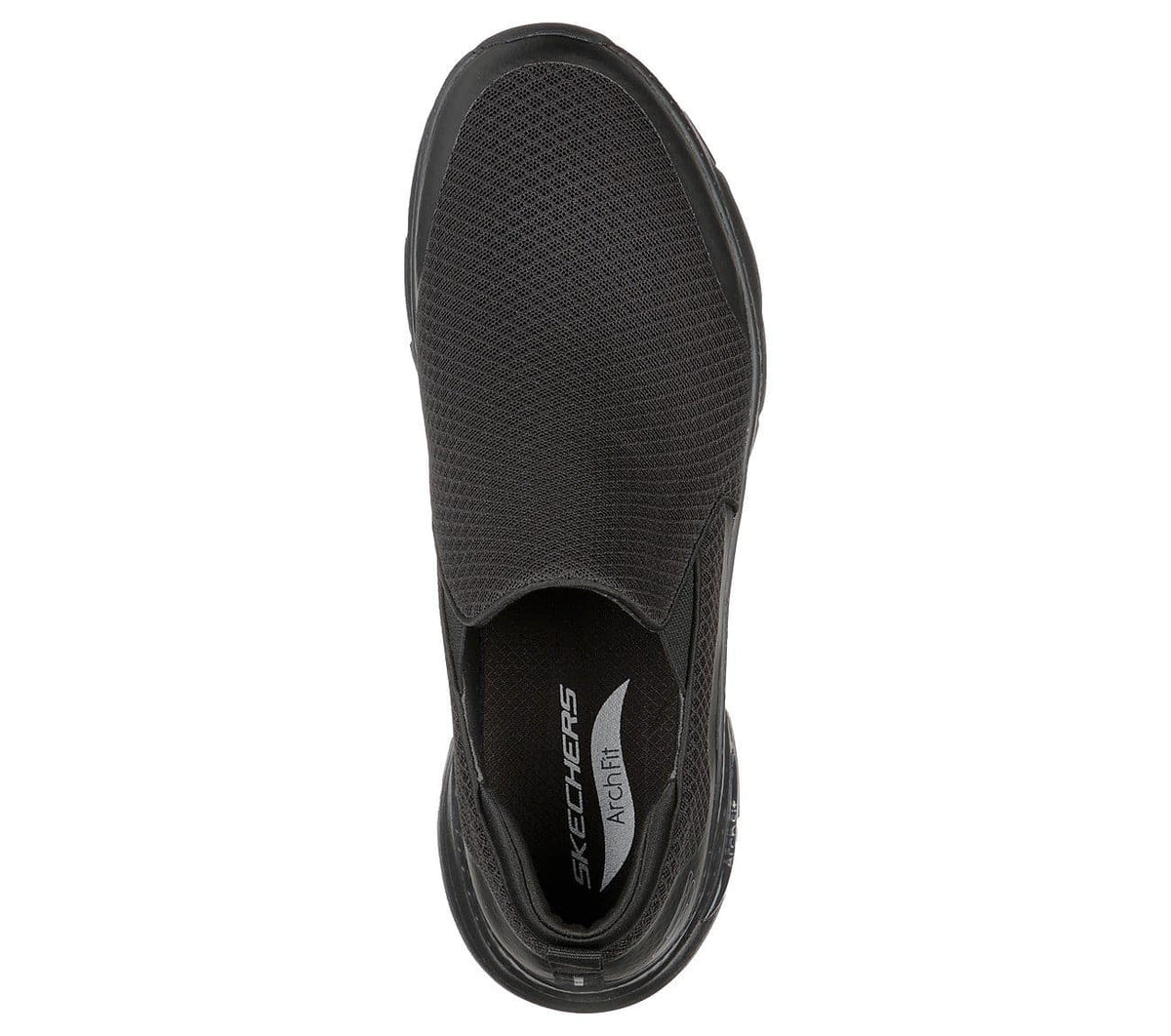 Svart bred herrehyttesko fra Skechers