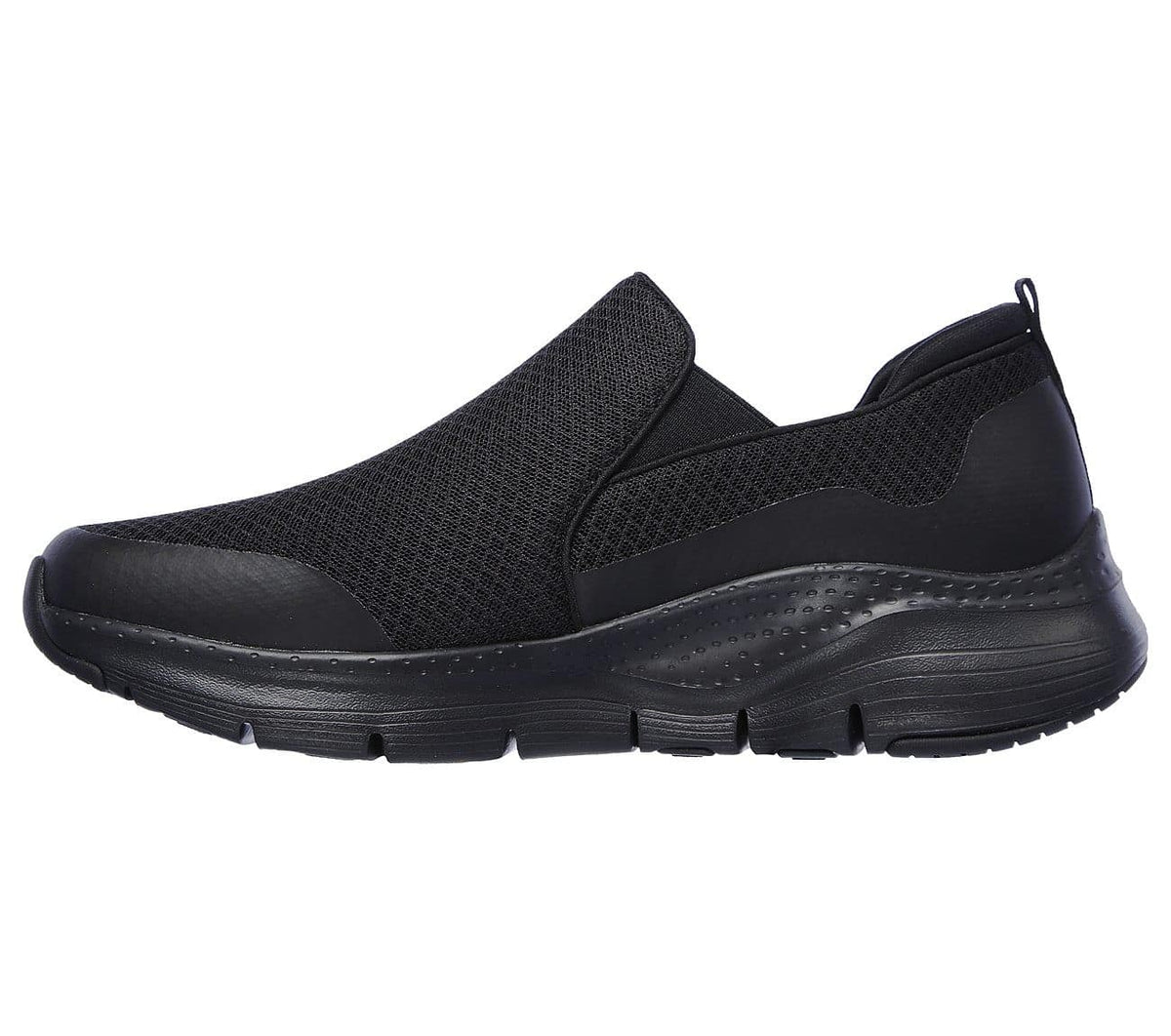 Svart bred herrehyttesko fra Skechers