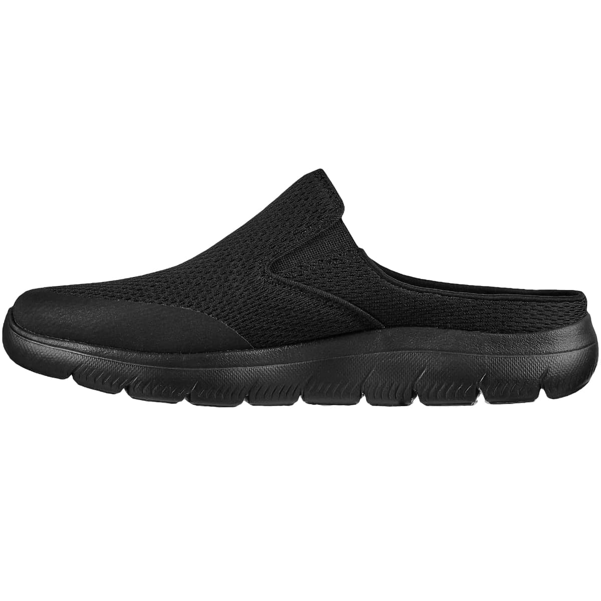 Sorte slip-on sko i mesh til herre fra Skechers