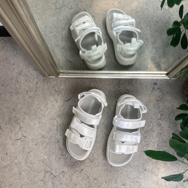 Gaitline Flow SP sandal – hvit sandal med svangstøtte & IGNITE-skum