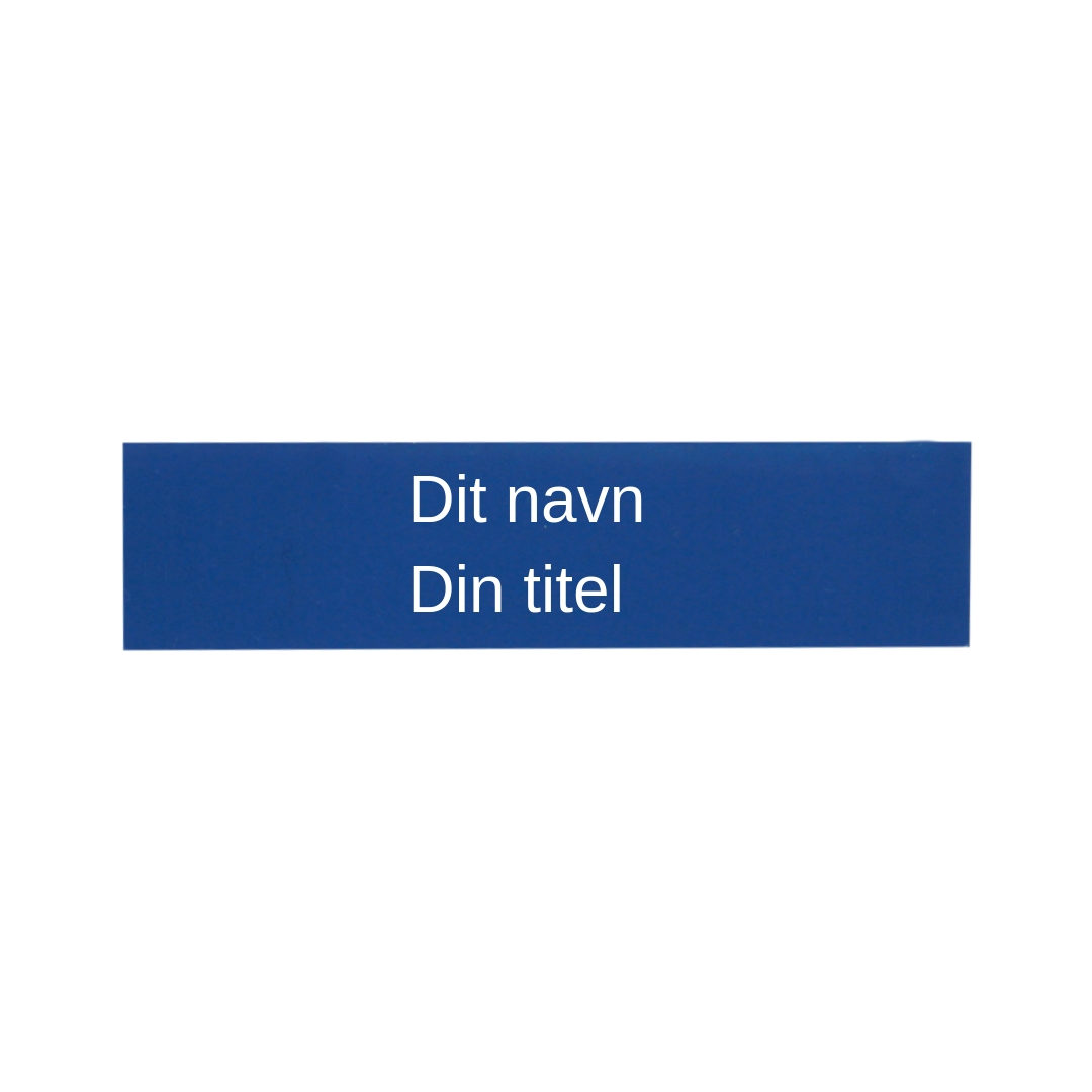 Navneskilt med militærklemme