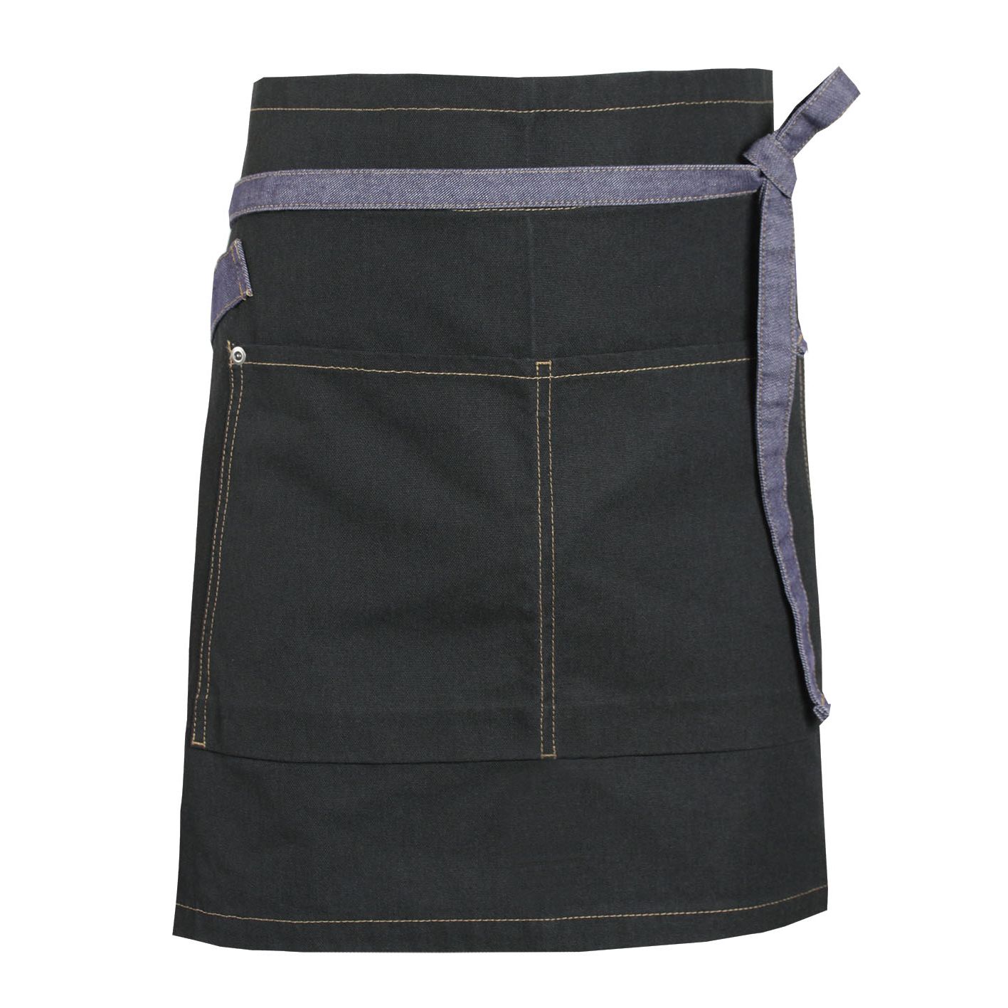 Nybo svart/denimblå unisex New Nordic forkle, slitesterkt, romslige lommer