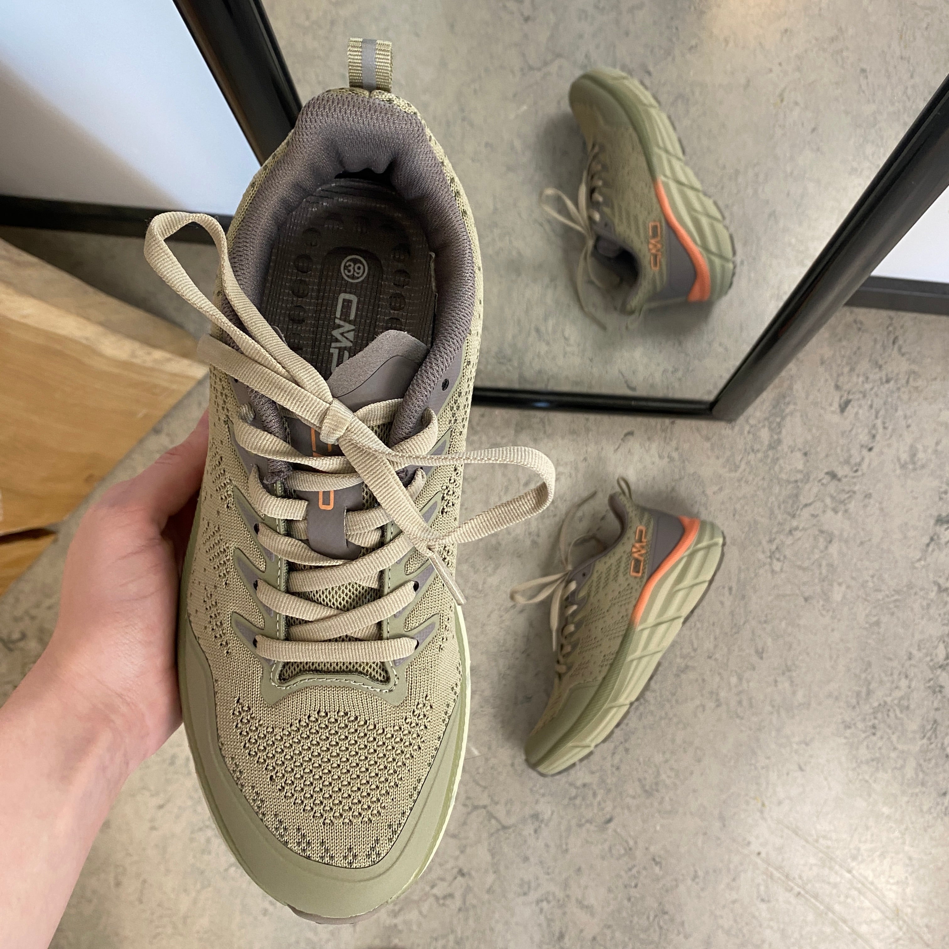 CMP Rahmsy Wmn Multifunctional Shoes – oliven med oransje detalj ved hælen
