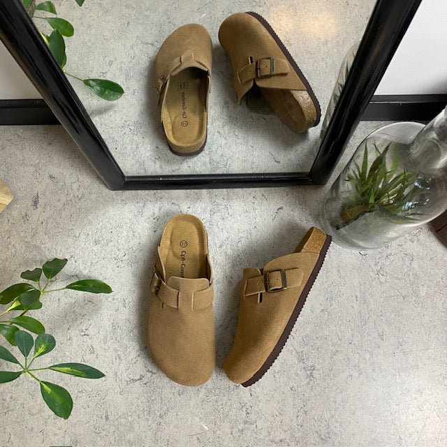 Lysbrune clog-sandaler fra Cph-Copenhagen