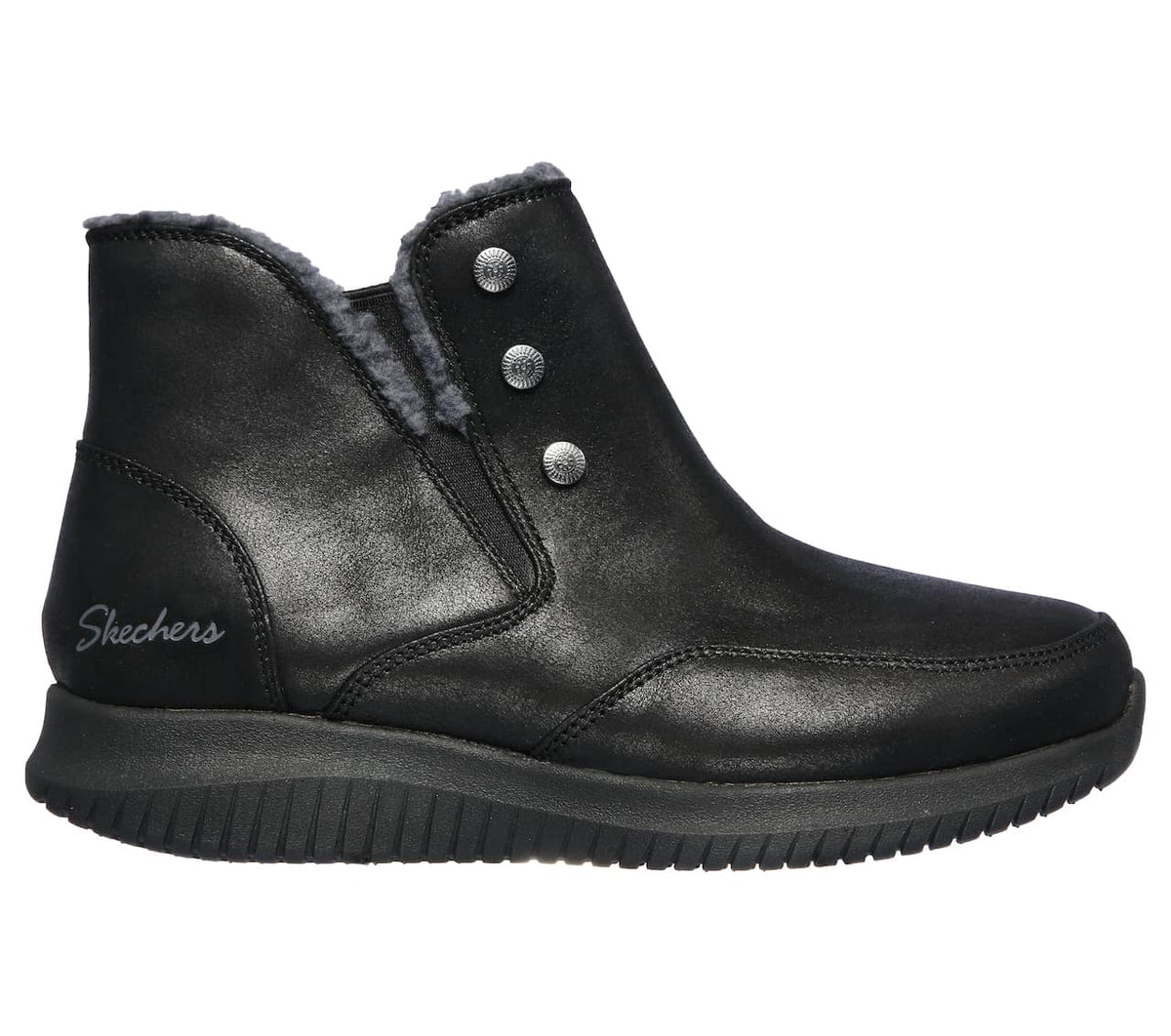 Svart foret ankelstøvel fra Skechers