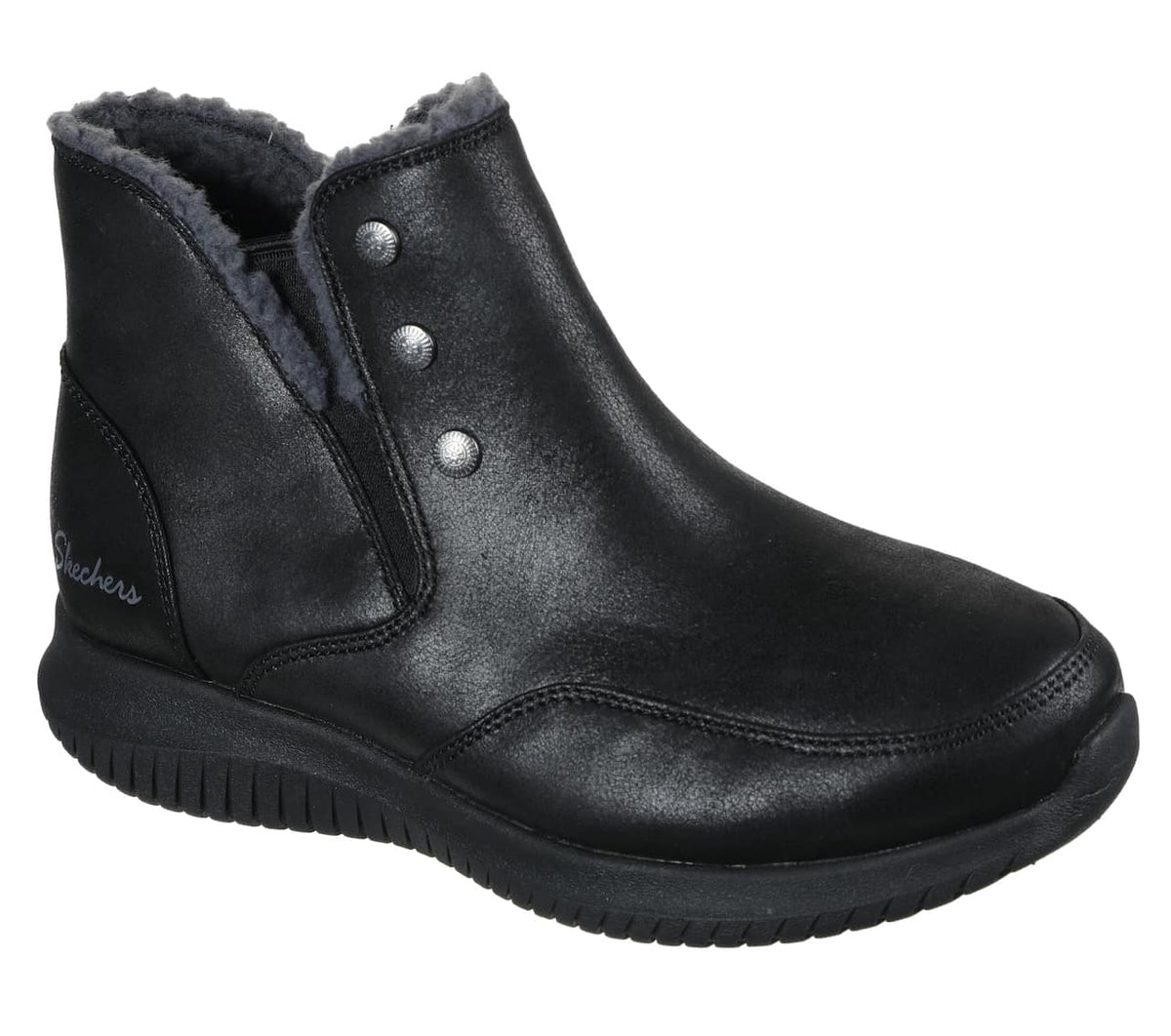 Svart foret ankelstøvel fra Skechers