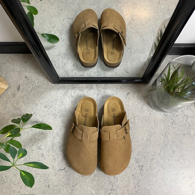 Lysbrune clog-sandaler fra Cph-Copenhagen