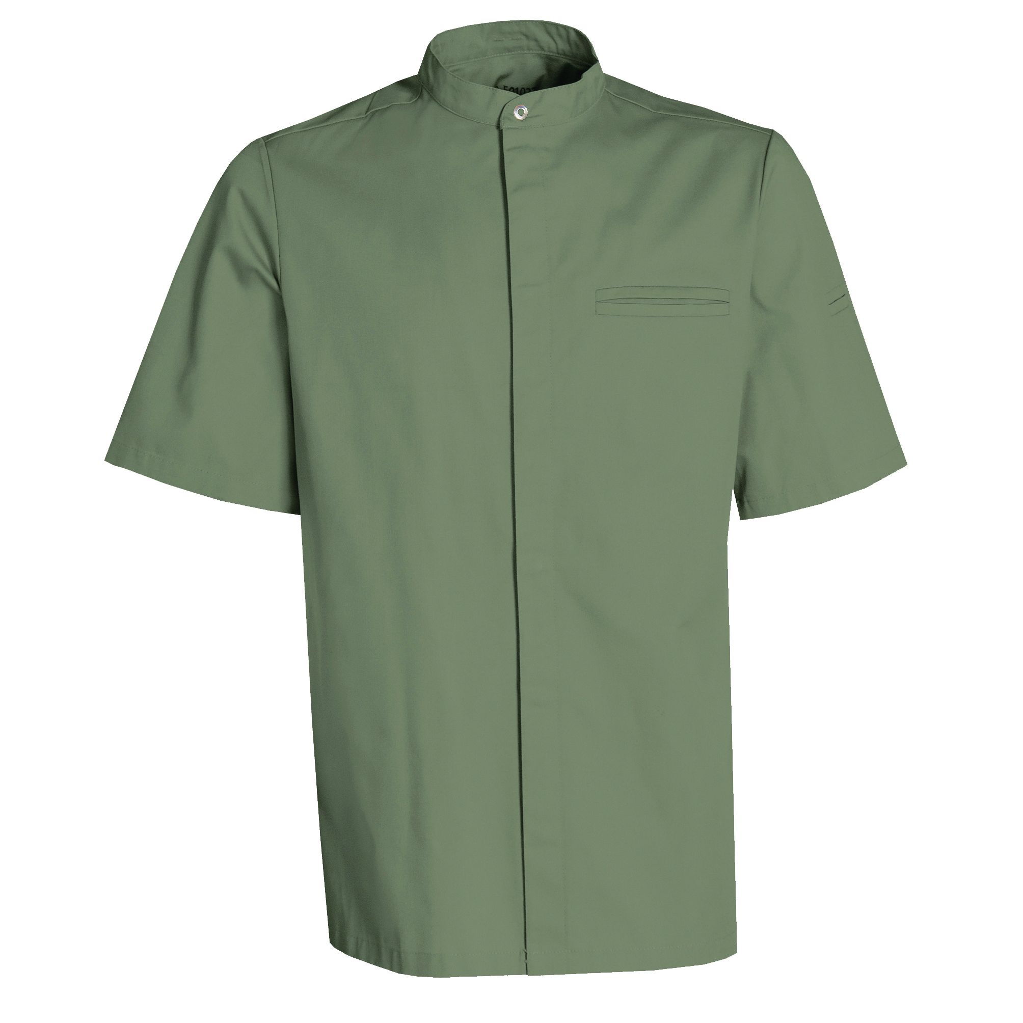 Nybo Khaki unisex kortermet kokkejakke — New Nordic, ergonomisk og strekkbar