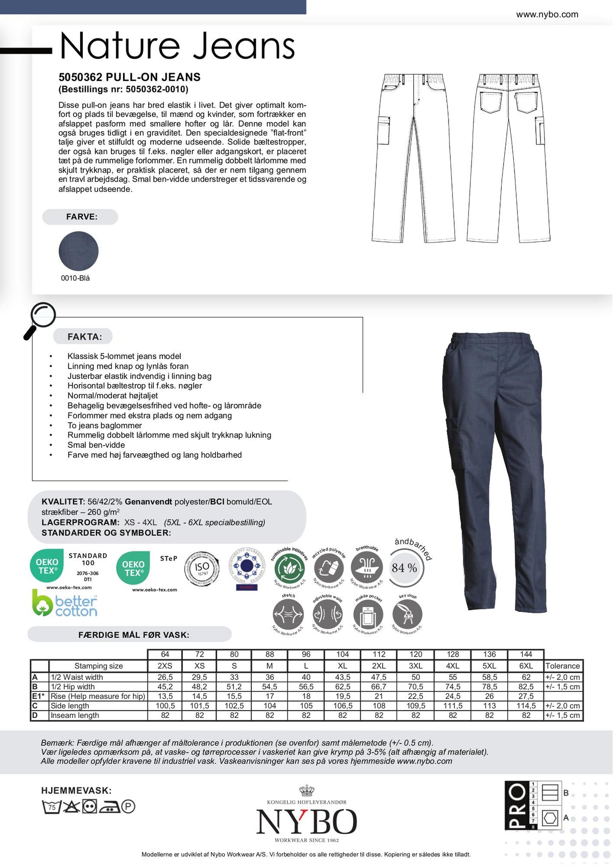 Nybo Blå Unisex Nature Jeans