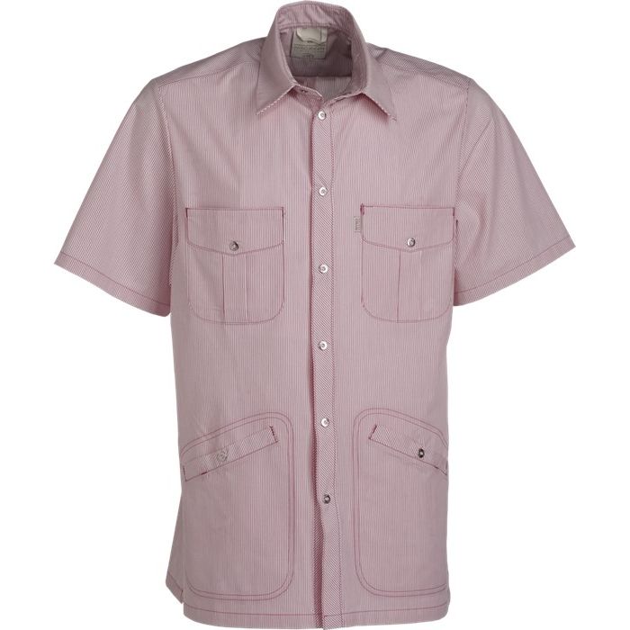 Nybo Pink Stribet Unisex Fresh Skjorte, justerbar elastikk, slitesterk