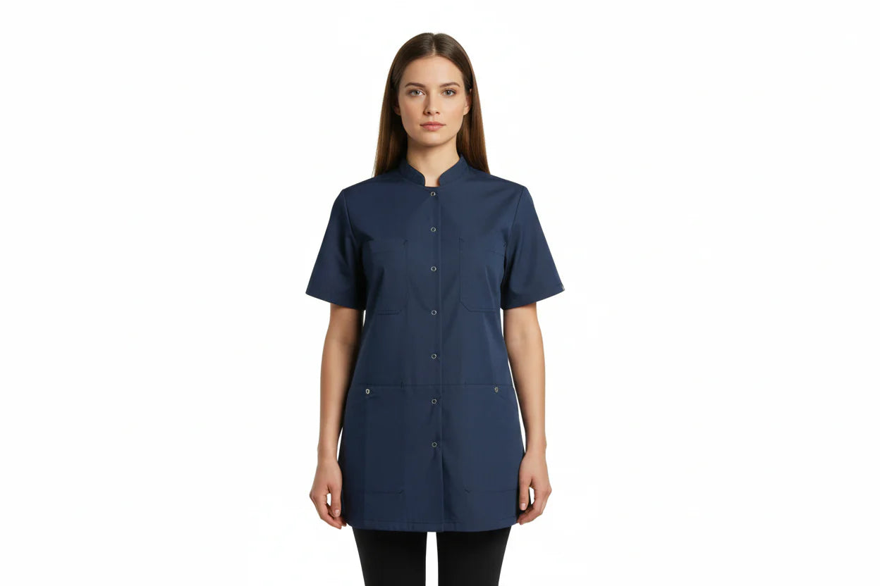 Nybo Navy Unisex Nature-skjorte — justerbar i ryggen, slitesterk
