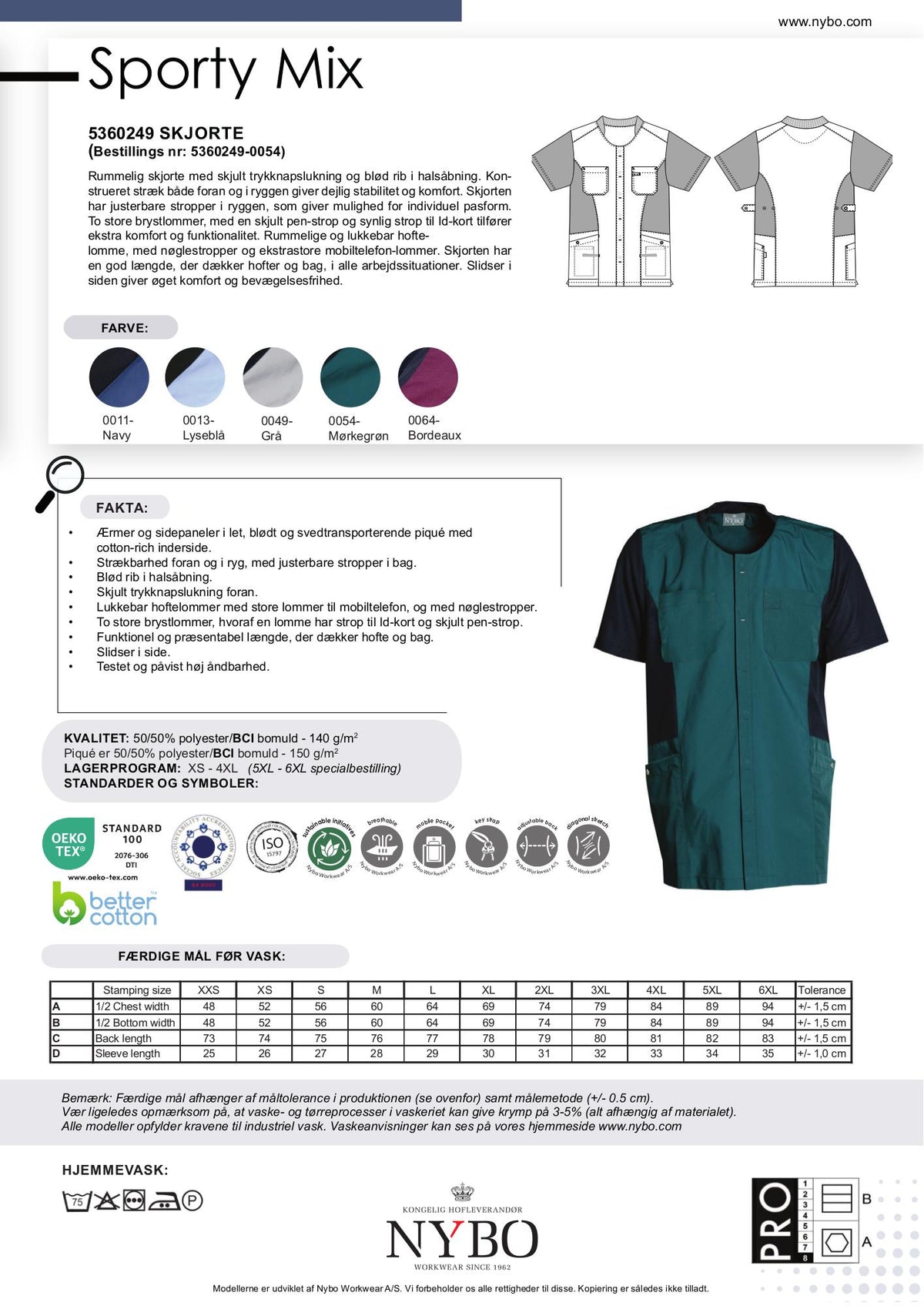 Nybo Mørkegrønn Unisex Sporty Mix Tunika