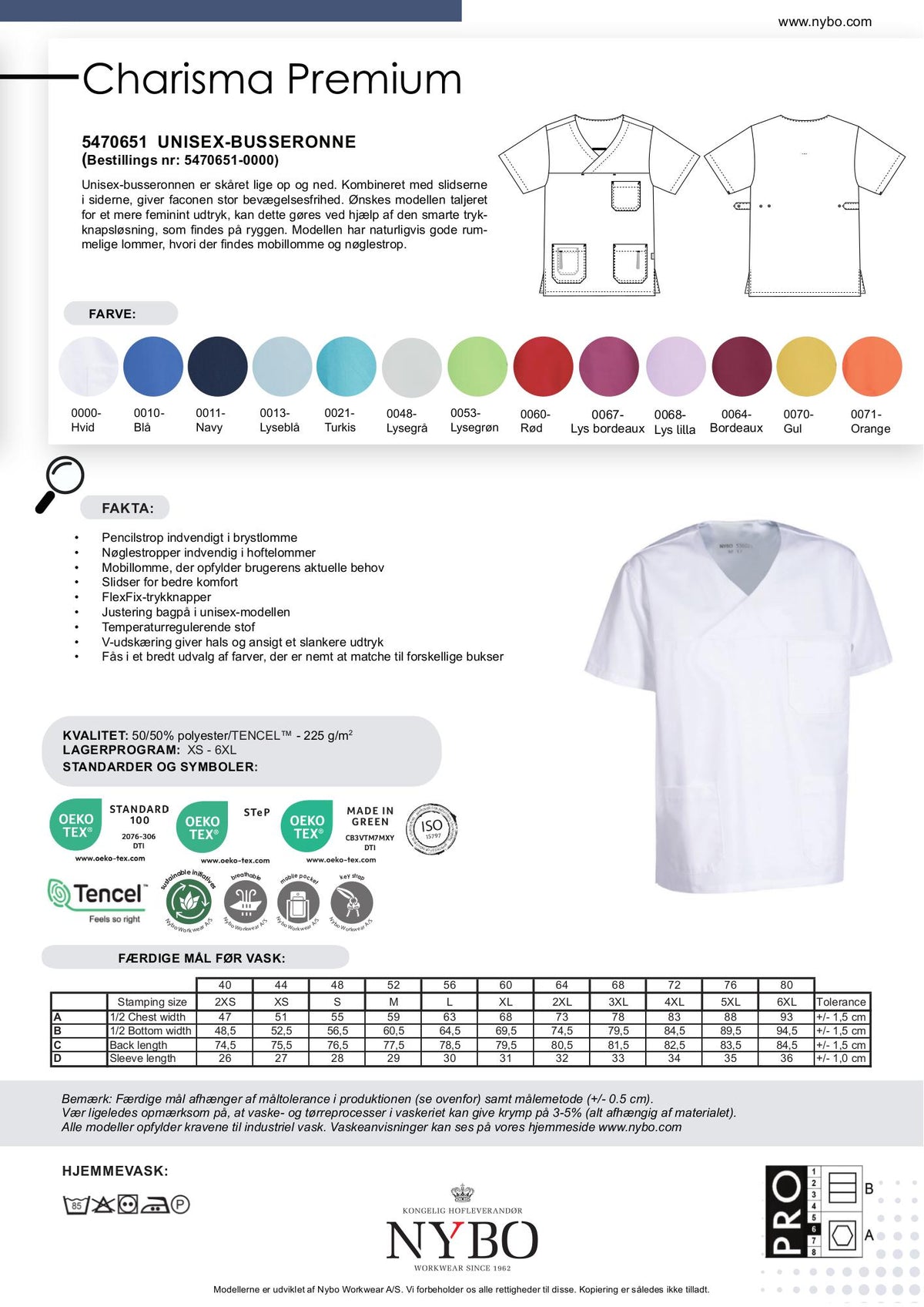 Nybo Hvit Unisex Charisma Premium Busseron