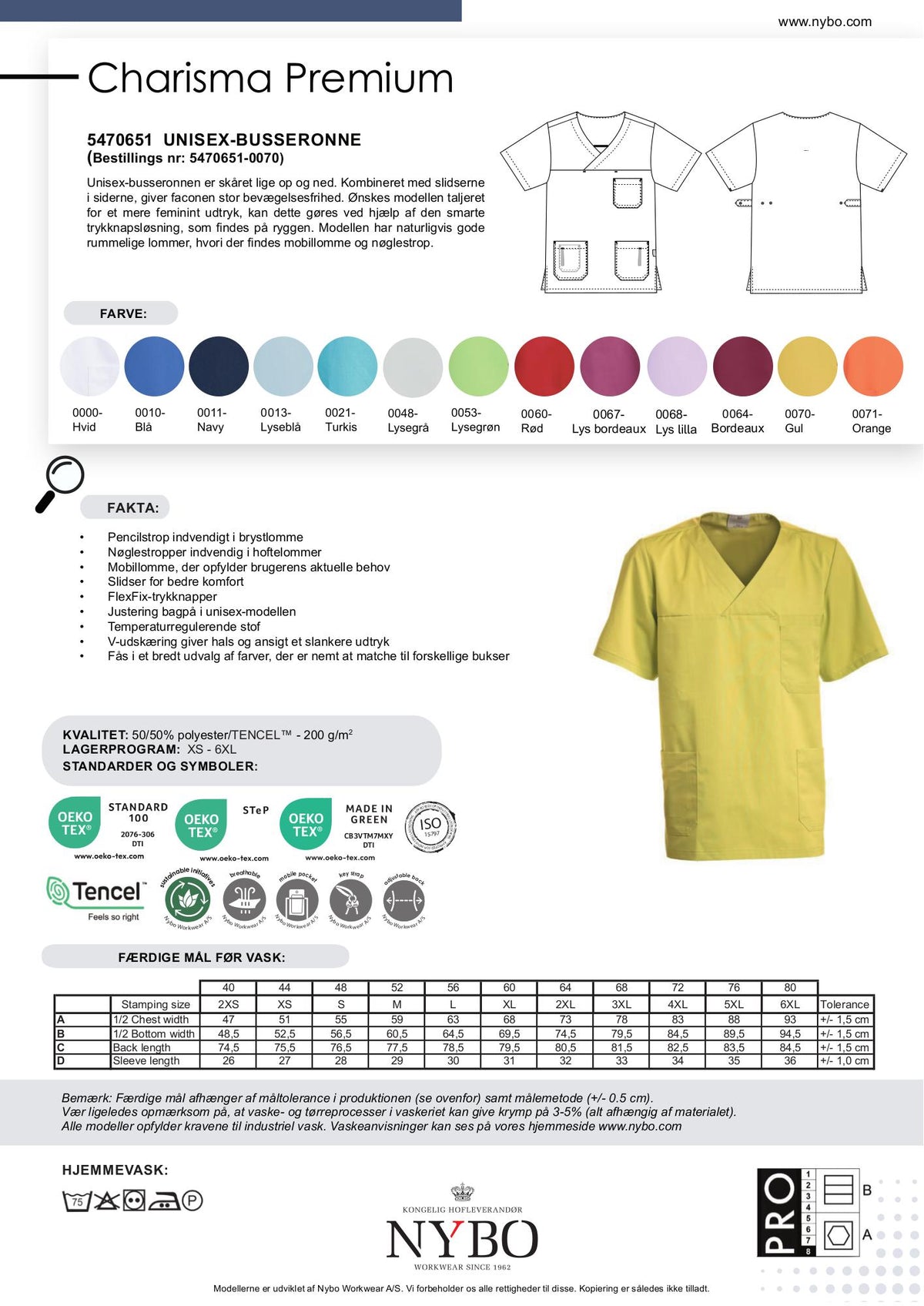 Nybo Gul Unisex Charisma Premium Busseronne